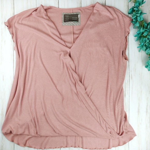 Anthro Saturday/Sunday Clarissa wrap top d14 - Picture 2 of 8